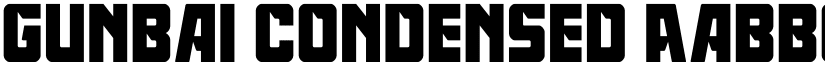 Gunbai Condensed font