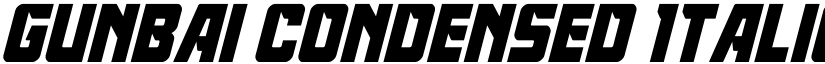 Gunbai Condensed Italic font