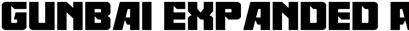 Gunbai Expanded font