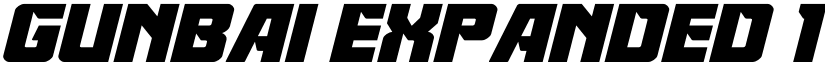 Gunbai Expanded Italic font