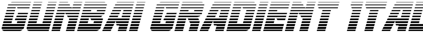 Gunbai Gradient Italic font