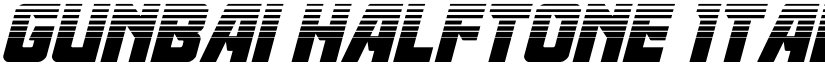 Gunbai Halftone Italic font