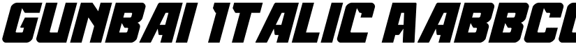 Gunbai Italic font