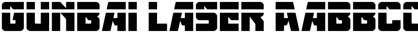 Gunbai Laser font