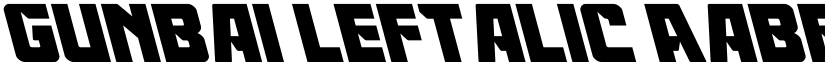 Gunbai Leftalic font