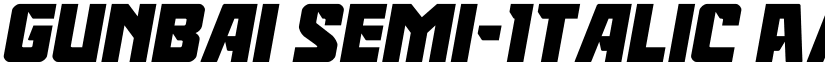 Gunbai Semi-Italic font