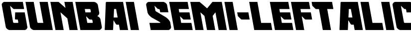 Gunbai Semi-Leftalic font