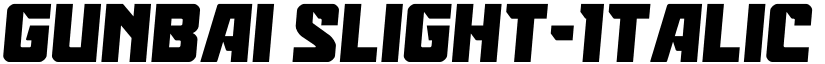 Gunbai Slight-Italic font