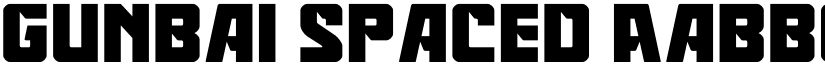 Gunbai Spaced font