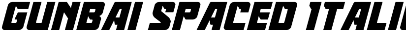 Gunbai Spaced Italic font