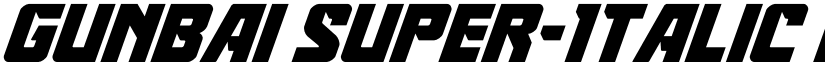 Gunbai Super-Italic font