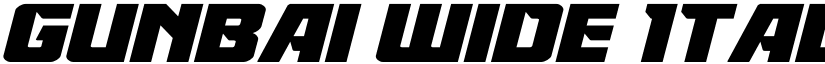 Gunbai Wide Italic font