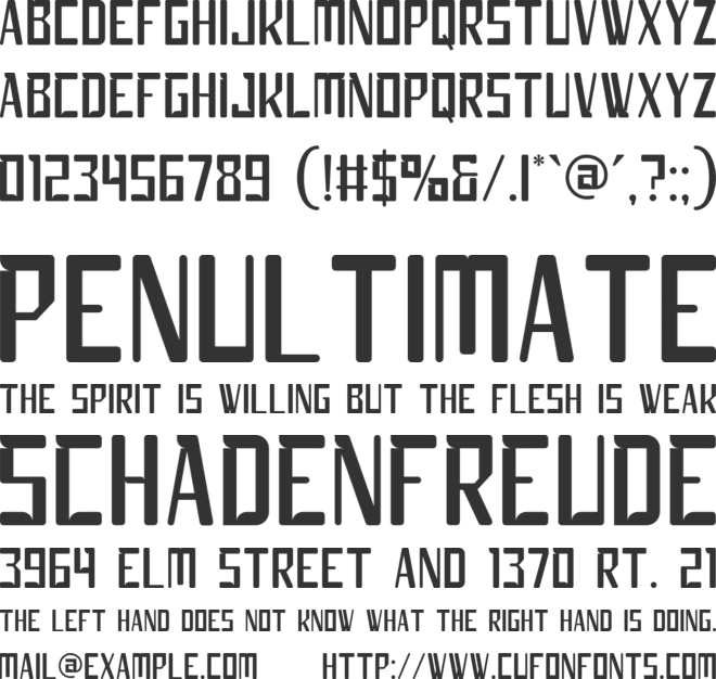 Bilecra font preview