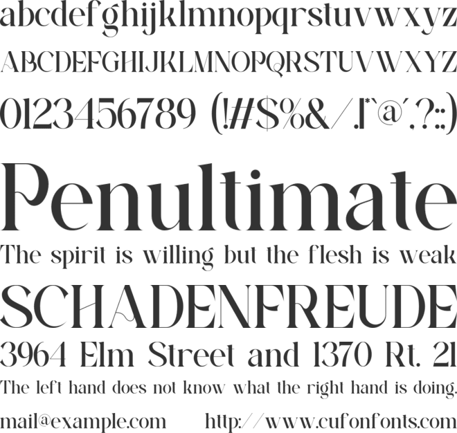 Rocela font preview