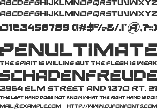 Modern Cyber font preview