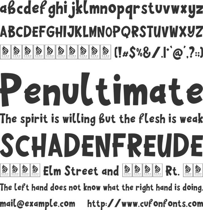 Beffalda font preview