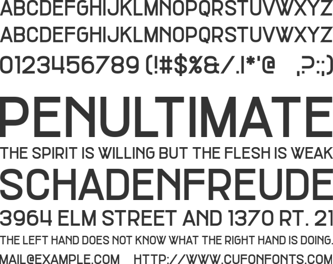 Car Lock font preview