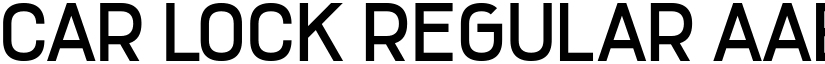 Car Lock Regular font