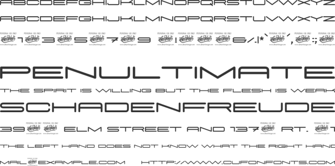 Piersob font preview