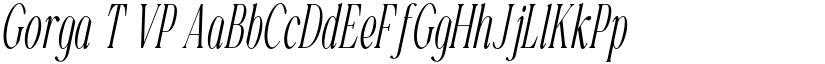 Gorga T VP font download