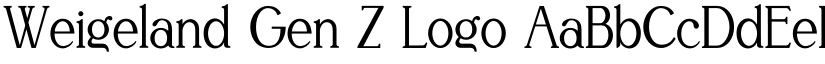 Weigeland Gen Z Logo font