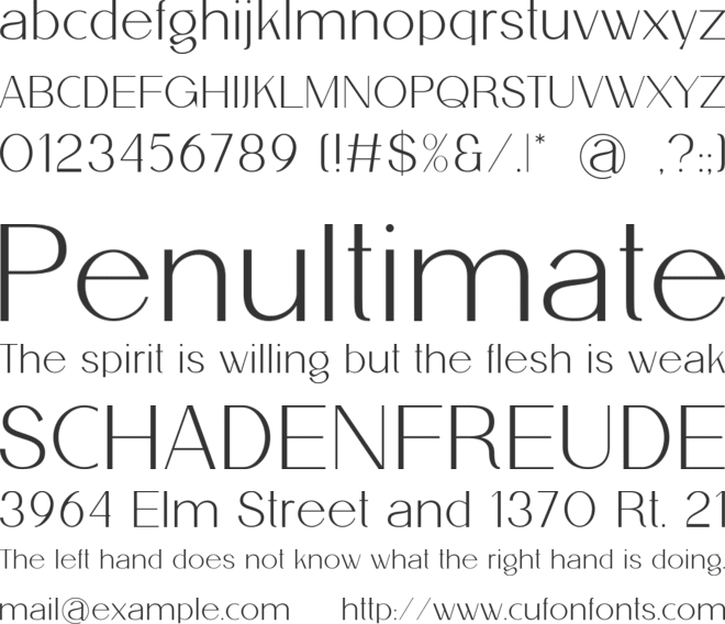 Aureva font preview