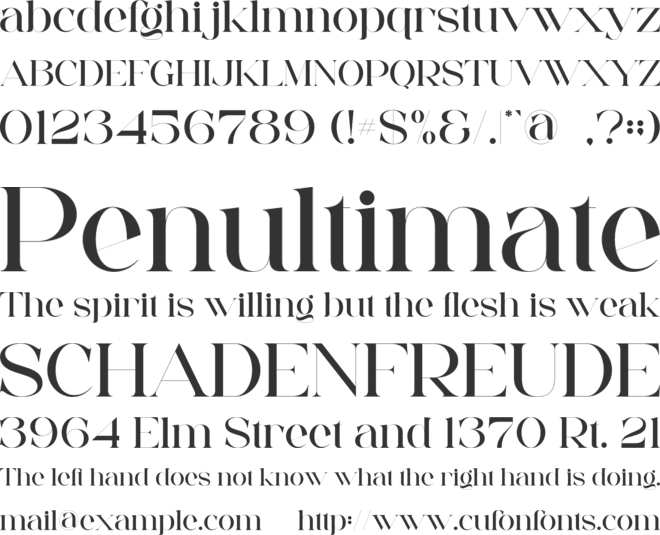 Egista font preview