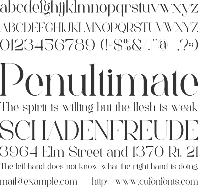 Chalia font preview