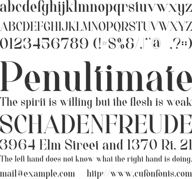 Cathez font preview