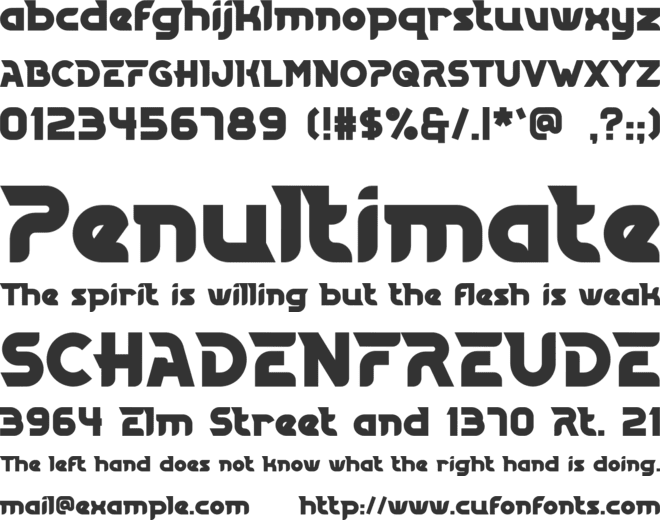 CONTADOR font preview