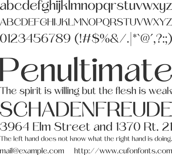 Aurelise font preview