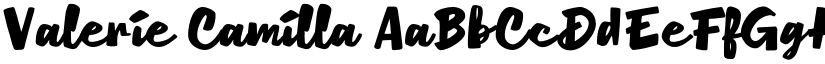 Valerie Camilla font