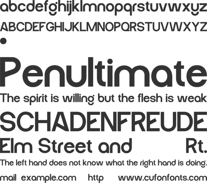 GEVORA font preview