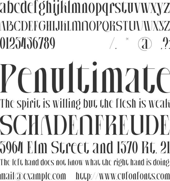 Almanac Zitole font preview