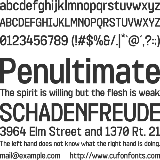 Contair Monospaced Font font preview