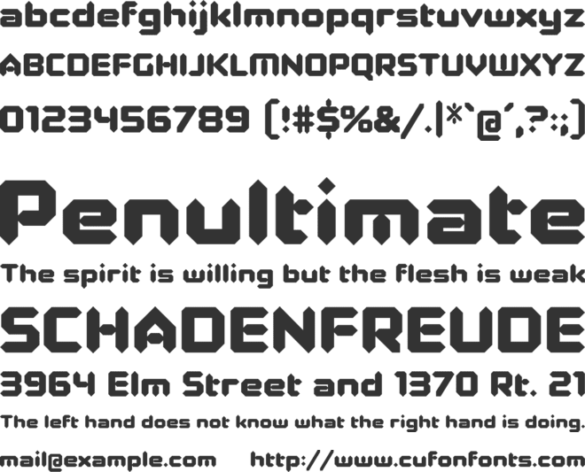 Polarized font preview