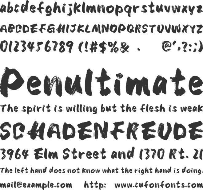 XC Strong font preview