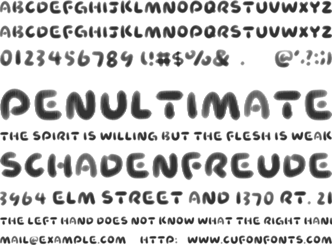 XC font preview