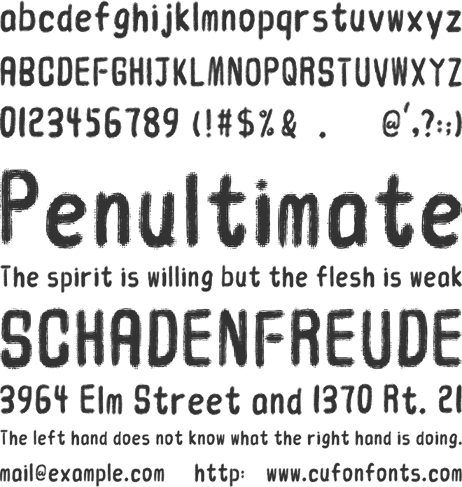 XC Journey font preview