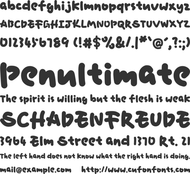 XC Cuteboy font preview