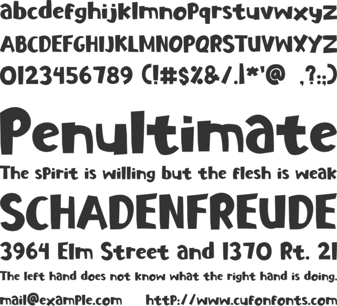 Papeco font preview
