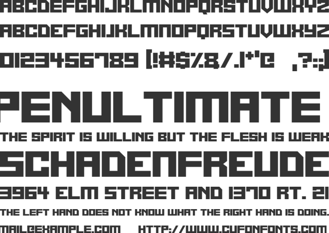 Alien Cyborg font preview