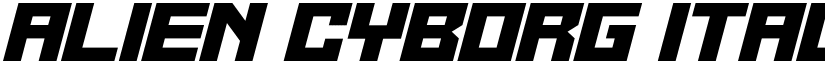 Alien Cyborg Italic font