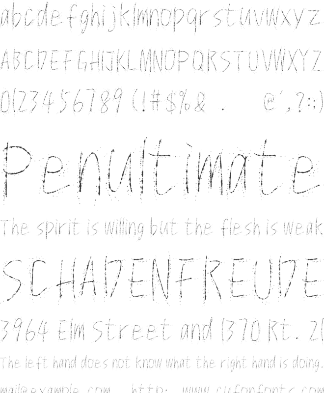 XC Hope font preview