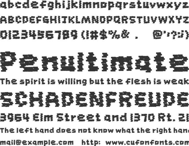 XC Wall font preview