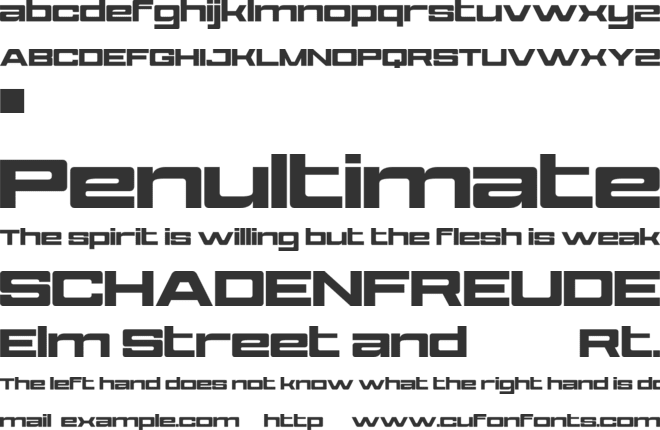 GREZ font preview
