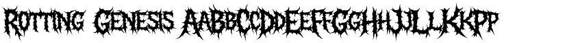 Rotting Genesis font download