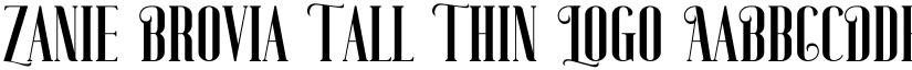 Zanie Brovia Tall  Logo font download