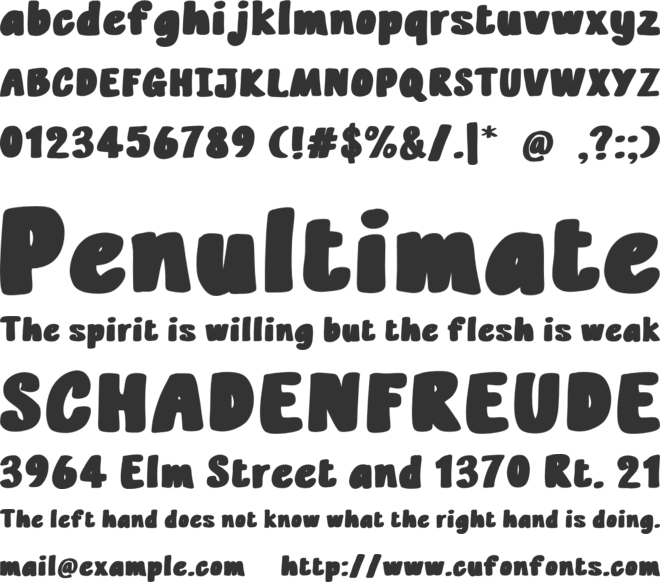 Brownies Junk font preview