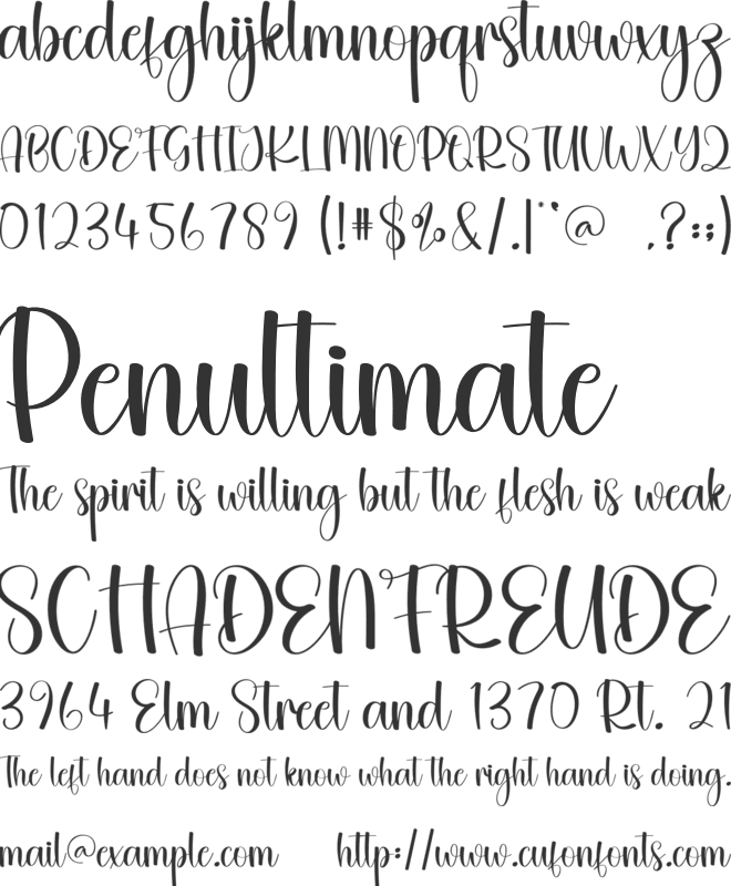 Sunday Baby font preview